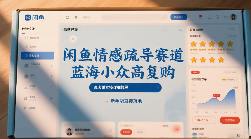 闲鱼情感疏导赛道，蓝海小众高复购，高客单实操详细教程，新手能直接落地-米创网