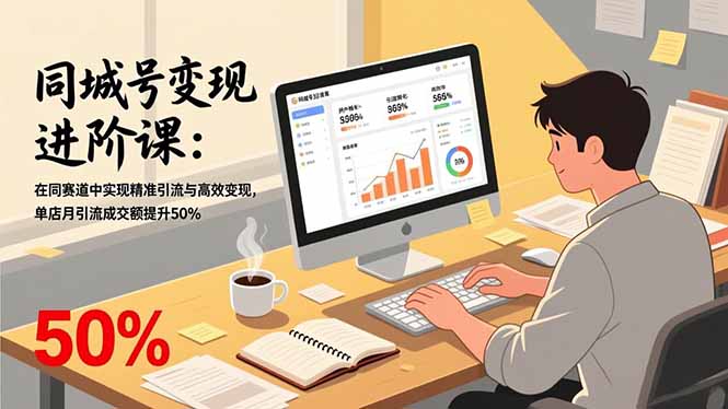 同城号变现进阶课：在同城赛道中实现精准引流与高效变现，单店月引流成交额提升50%-米创网