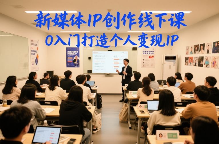 新媒体IP创作线下课，0入门打造个人变现IP-米创网