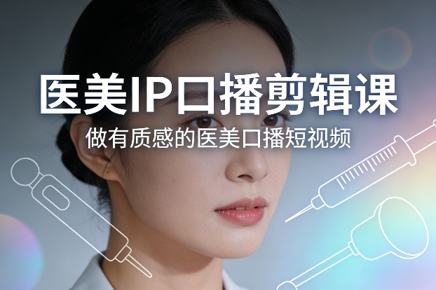 医美IP口播剪辑课，做有质感的医美口播短视频-米创网