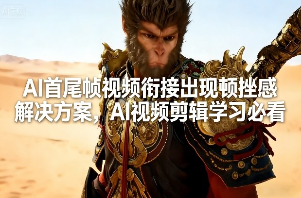 AI首尾帧视频衔接出现顿挫感解决方案，AI视频剪辑学习必看-米创网