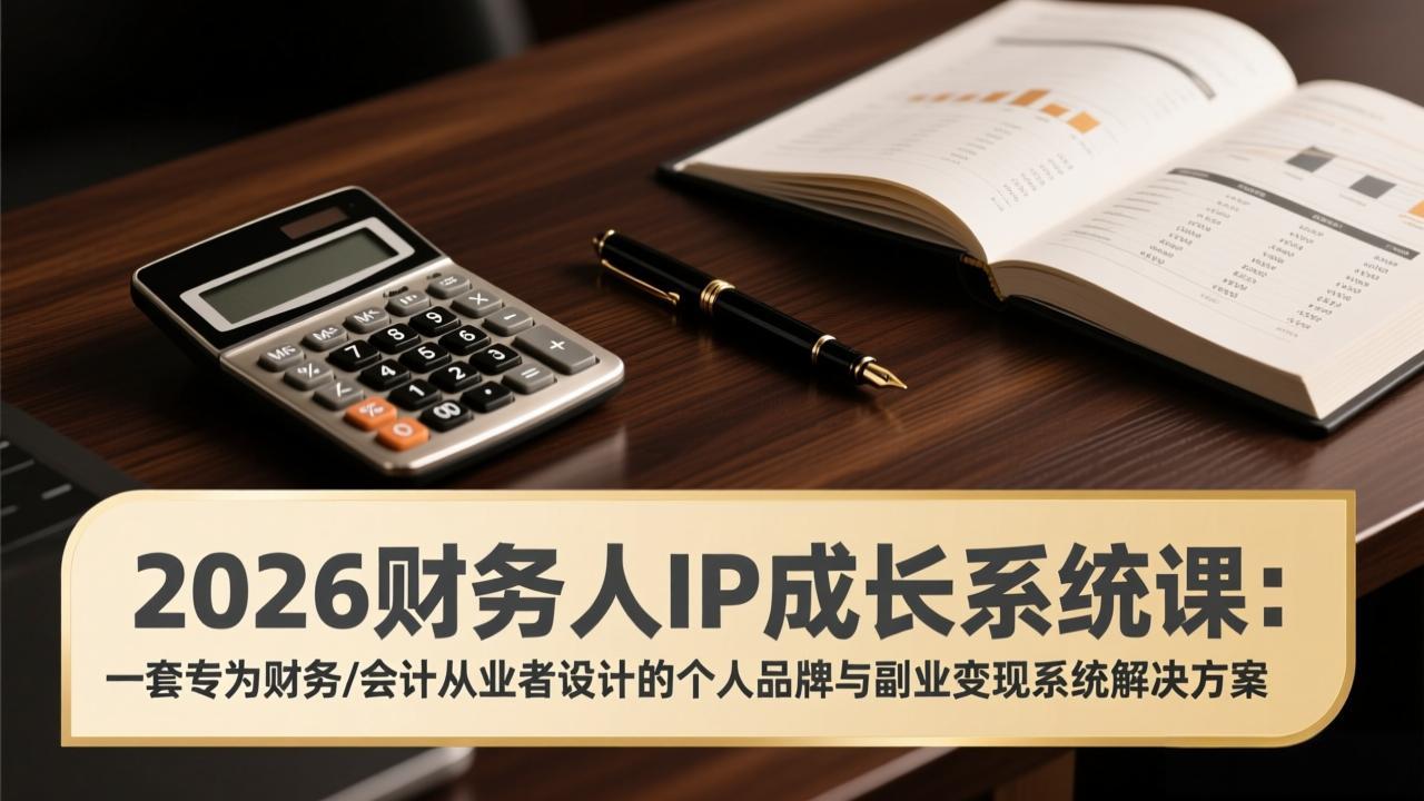 2026财务人IP成长系统课：一套专为财务/会计从业者设计的个人品牌与副业变现系统解决方案-米创网