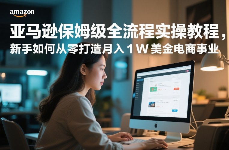 亚马逊保姆级全流程实操教程，新手如何从零打造月入1W美金电商事业-米创网