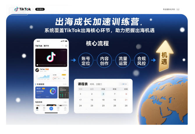 出海成长加速训练营，系统覆盖TikTok出海核心环节，助力把握出海机遇(更新)-米创网