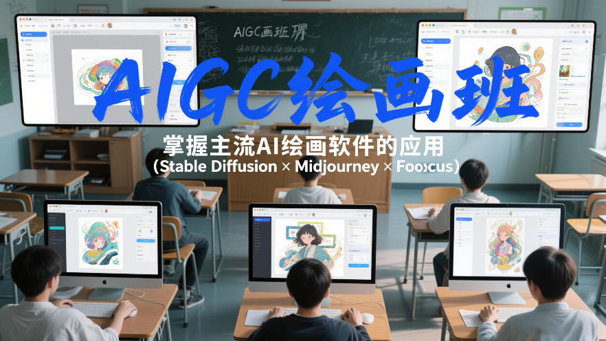AIGC绘画班，掌握主流Ai绘画软件的应用(Stable Diffusion x Midjourney x Fooocus)-米创网
