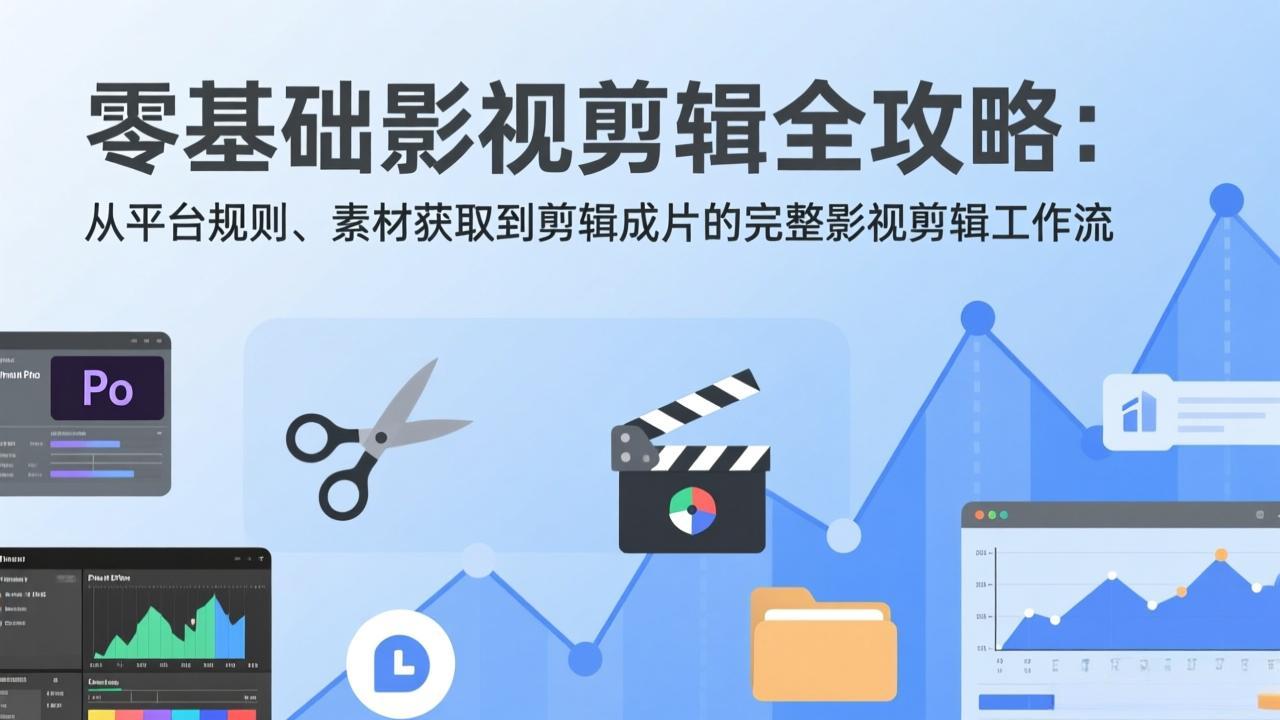 零基础影视剪辑全攻略：从平台规则、素材获取到剪辑成片的完整影视剪辑工作流-米创网