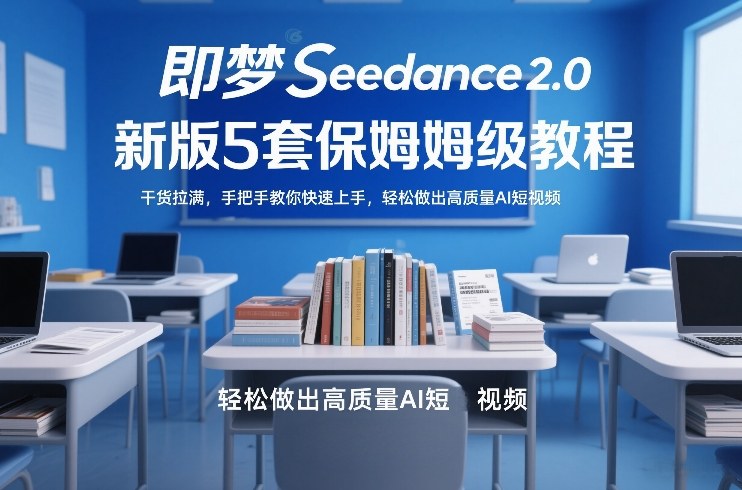 即梦Seedance2.0新版5套保姆级教程，干货拉满，手把手教你快速上手，轻松做出高质量AI短视频-米创网