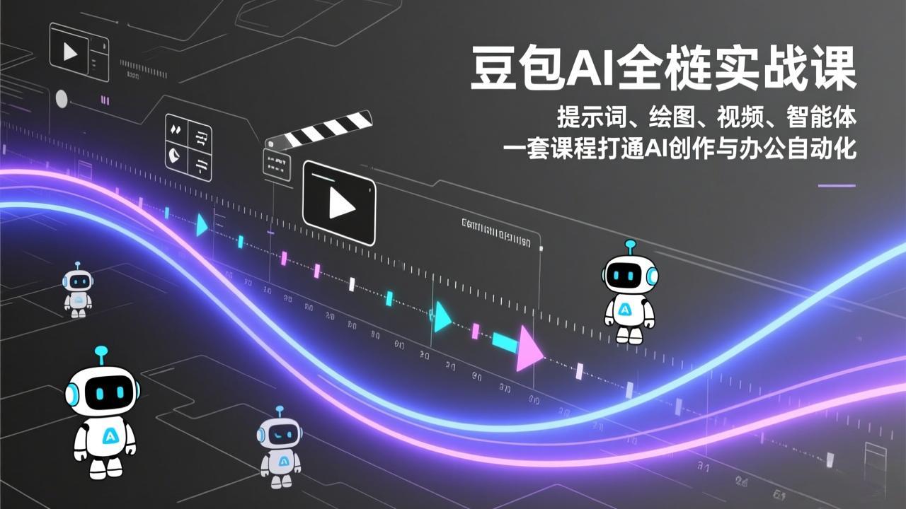 豆包AI全栈实战课：提示词、绘图、视频、智能体，一套课程打通AI创作与办公自动化-米创网
