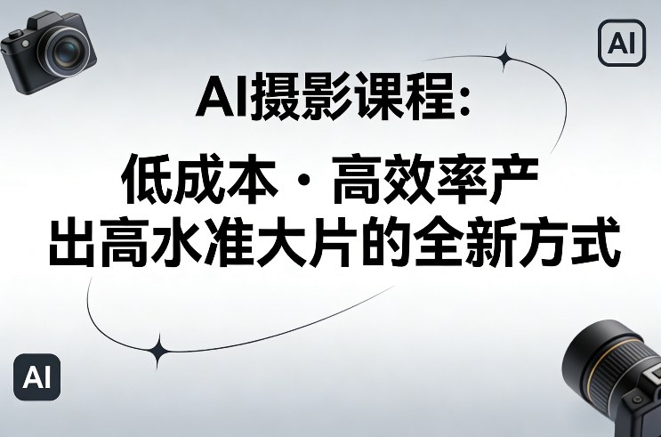 AI摄影课程，低成本高效率产出高水准大片的全新方式-米创网