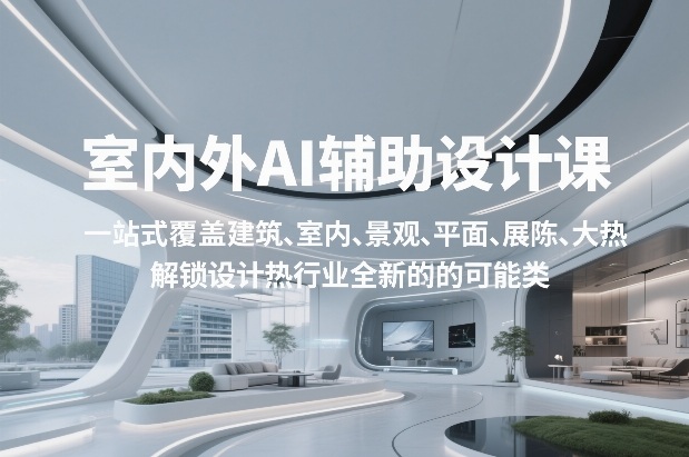 室内外AI设计课，一站式覆盖建筑、室内、景观、平面、展陈五大热门品类，解锁设计行业的全新可能-米创网