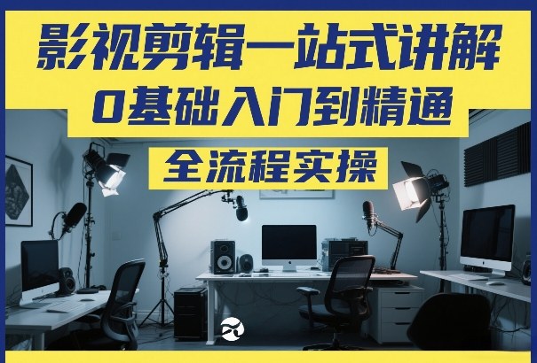 影视剪辑一站式讲解，0基础入门到精通，全流程实操-米创网