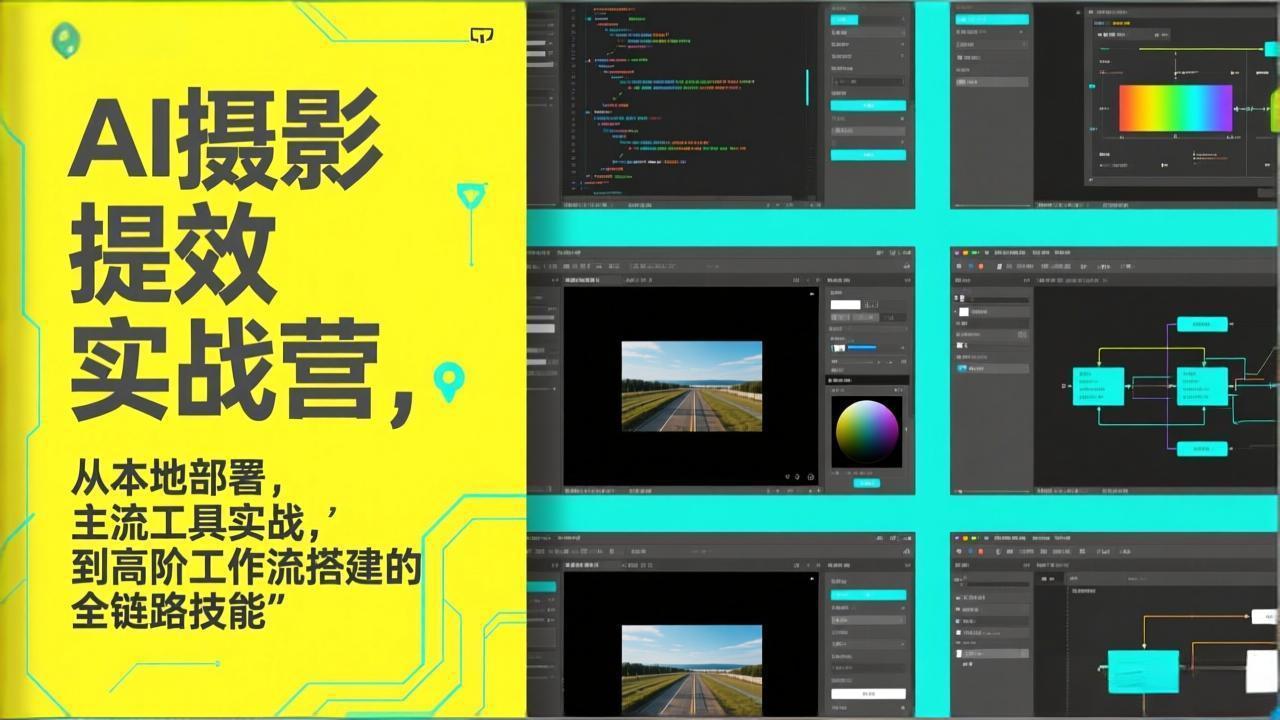 AI+摄影提效实战营，从本地部署，主流工具实战，到高阶工作流搭建的全链路技能-米创网