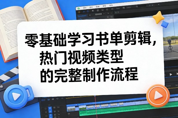 零基础学习书单剪辑，热门视频类型的完整制作流程(更新2026)-米创网