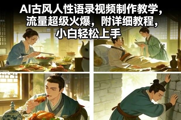 AI古风人性语录视频制作教学，流量超级火爆，附详细教程，小白轻松上手-米创网