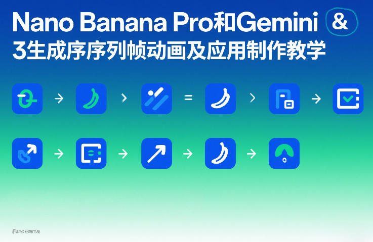 Nano Banana Pro和Gemini 3生成序列帧动画及应用制作教学-米创网