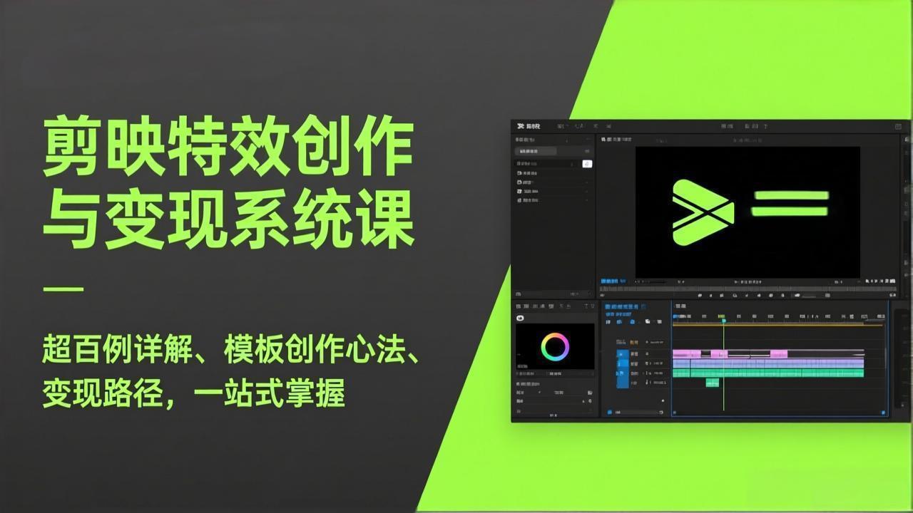 剪映特效创作与变现系统课，超百例详解、模板创作心法、变现路径，一站式掌握-米创网