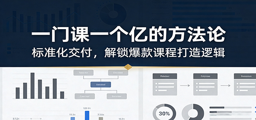 一门课一个亿的方法论：标准化交付，解锁爆款课程打造逻辑-米创网