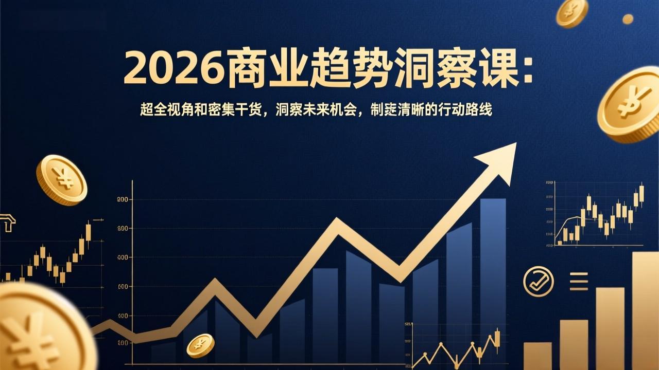 2026商业趋势洞察课：超全视角和密集干货，洞察未来机会，制定清晰的行动路线-米创网