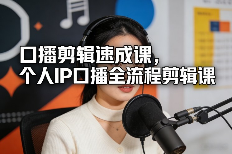 口播剪辑速成课，个人IP口播全流程剪辑课-米创网