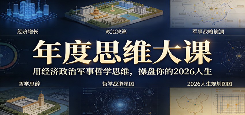 年度思维大课，用经济政治军事哲学思维，操盘你的2026人生-米创网
