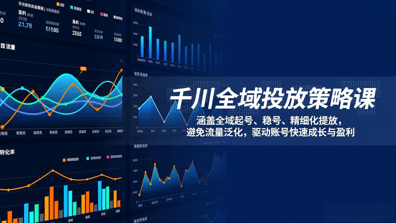 千川全域投放策略课：涵盖全域起号、稳号、精细化投放，避免流量泛化，驱动账号快速成长与盈利-米创网