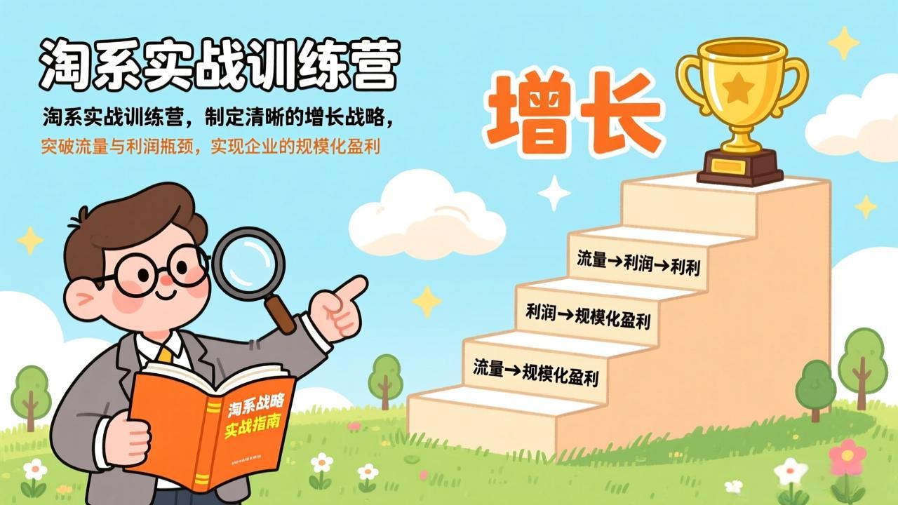 淘系实战训练营，制定清晰的增长战略，突破流量与利润瓶颈，实现企业的规模化盈利-米创网