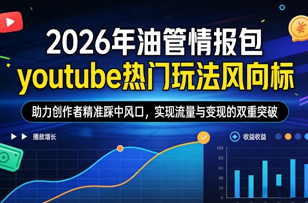 2026年油管情报包，youtube热门玩法风向标，助力创作者精准踩中风口，实现流量与变现的双重突破-米创网