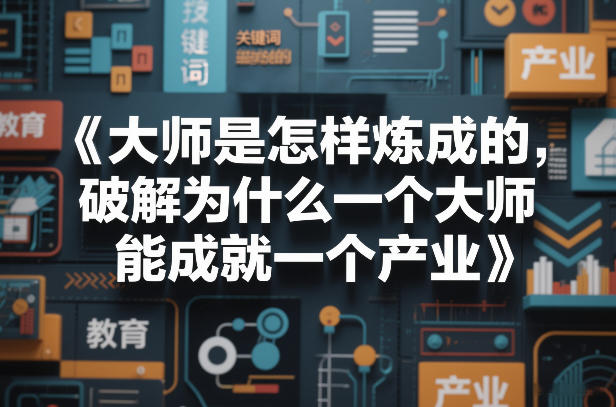 大师是怎样炼成的，破解为什么一个大师，能成就一个产业【电子书】-米创网