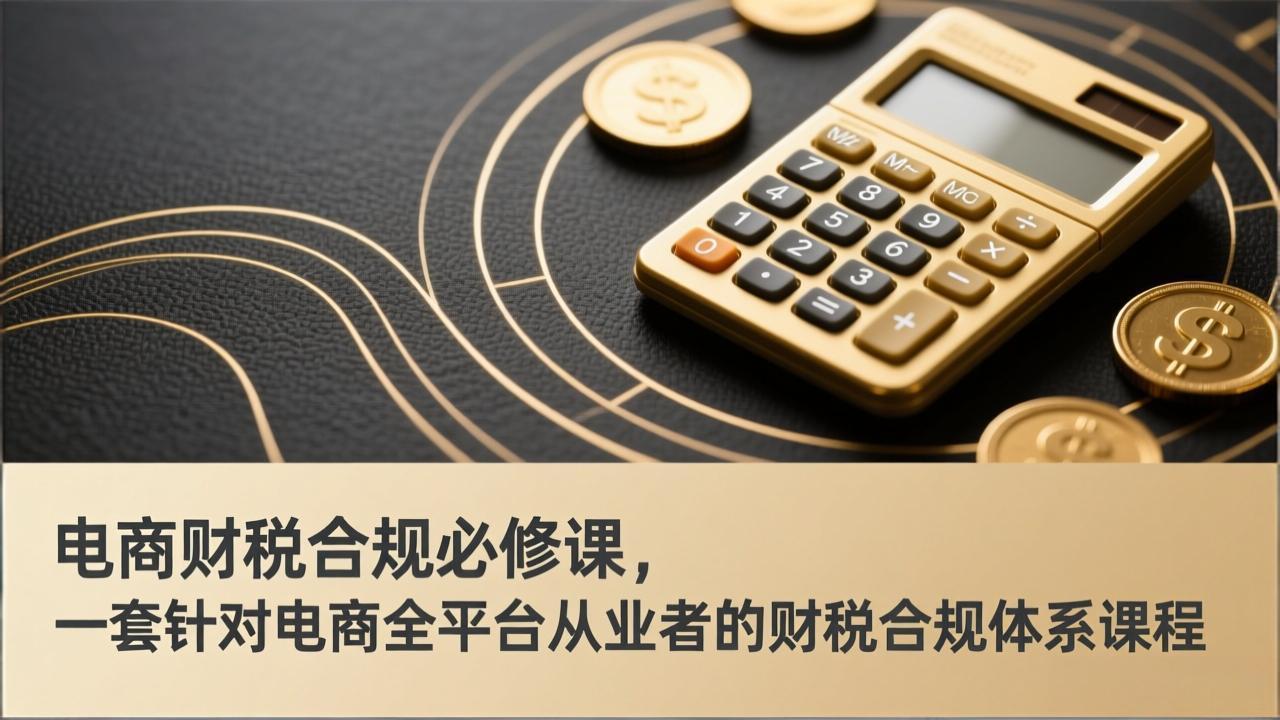 电商财税合规必修课，是一套针对电商全平台从业者的财税合规体系课程-米创网