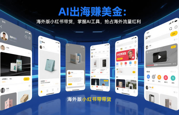 AI出海賺美金：海外版小红书带货，掌握AI工具，抢占海外流量红利(更新2026)-米创网