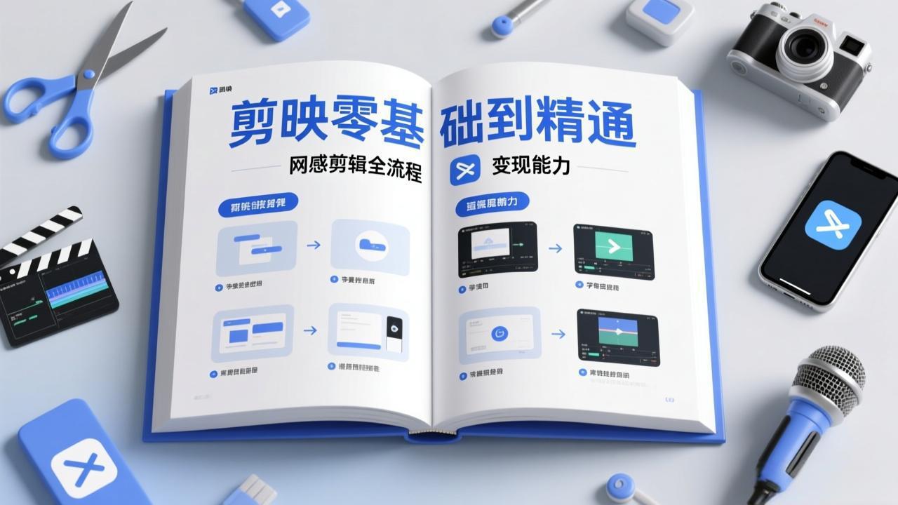 剪映零基础也能快速上手，从入门到精通掌握网感剪辑全流程，掌握能直接变现的剪辑能力-米创网