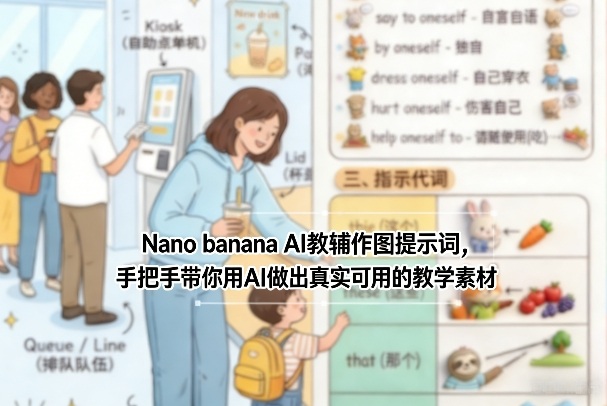 Nano banana AI教辅作图提示词，手把手带你用AI做出真实可用的教学素材-米创网