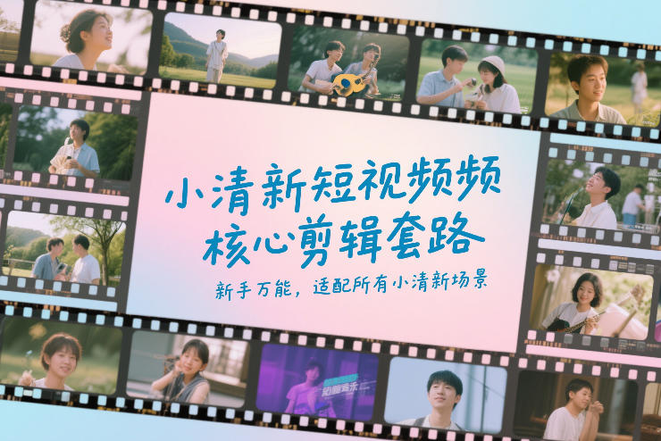 小清新短视频核心剪辑套路，新手万能，适配所有小清新场景-米创网