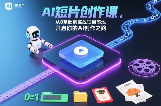 AI短片创作课，从0基础到实战项目落地，开启你的AI创作之路(更新)-米创网