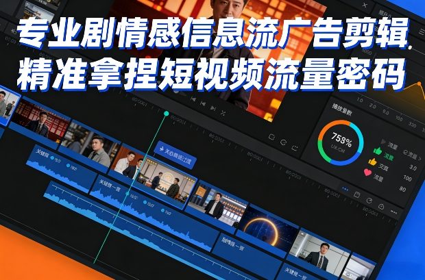 专业剧情感信息流广告剪辑，精准拿捏短视频流量密码-米创网