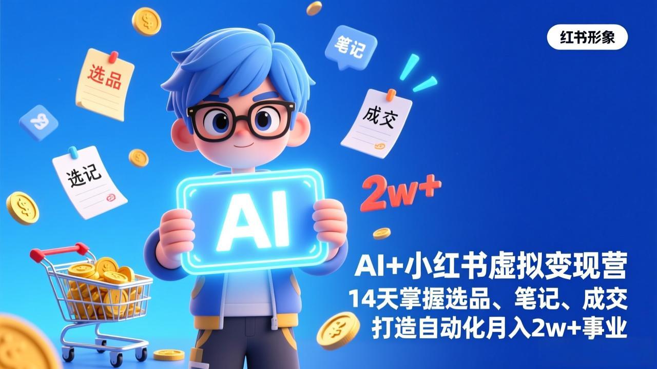 AI+小红书虚拟变现营(完结-米创网