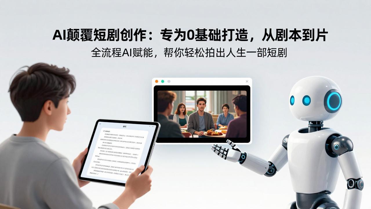 AI颠覆短剧创作：专为0基础打造，从剧本到成片全流程AI赋能，帮你轻松拍出人生第一部短剧-米创网