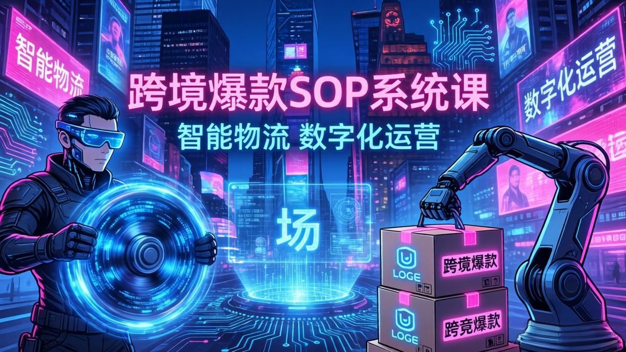 跨境爆款SOP系统课，“内容飞轮+精准投放+AI自动化”为核心，拆解“人×货×场”黄金公式-米创网