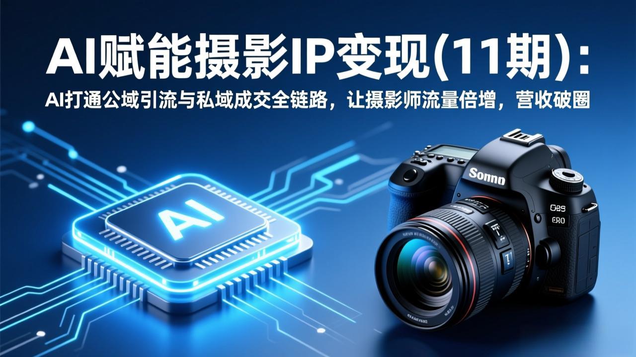 AI赋能摄影IP变现(11期-米创网