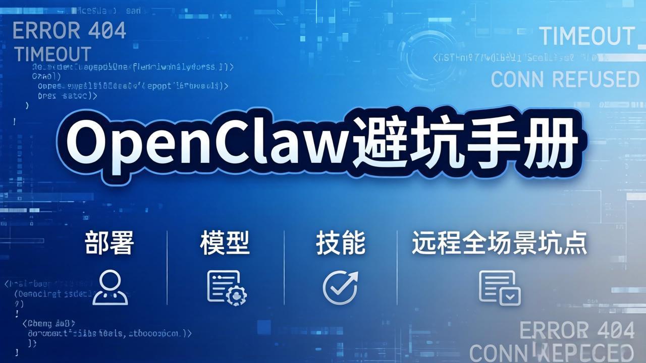 OpenClaw避坑手册：部署+模型+技能+远程全场景坑点，一次性给你说全，少走弯路-米创网