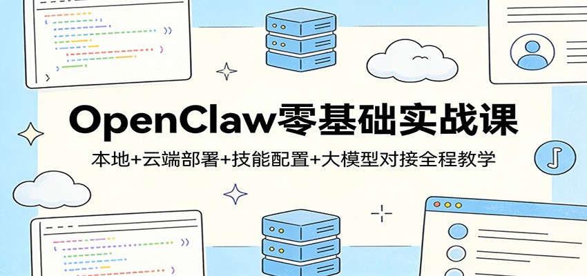 OpenClaw零基础实战课：本地+云端部署+技能配置+大模型对接全程教学-米创网