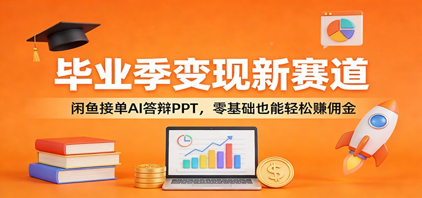 毕业季变现新赛道：闲鱼接单AI答辩PPT，零基础也能轻松赚佣金-米创网