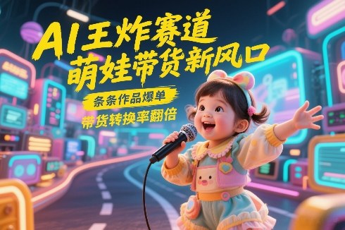 AI王炸赛道，萌娃带货新风口，条条作品爆单，带货转换率翻倍，核心逻辑拆解-米创网