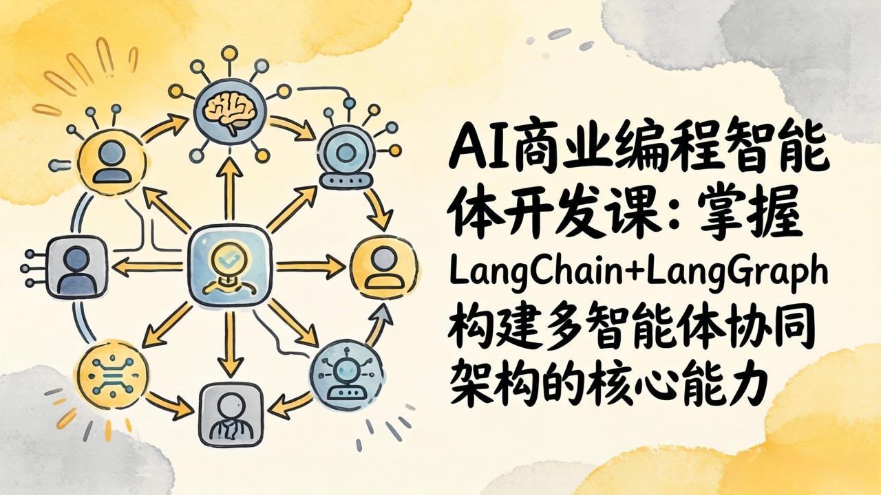 AI商业编程智能体开发课：掌握LangChain+LangGraph构建多智能体协同架构的核心能力-米创网