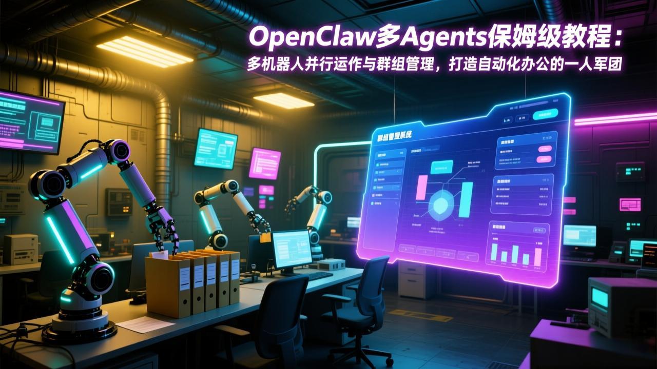 OpenClaw多Agents保姆级教程：多机器人并行运作与群组管理，打造自动化办公的一人军团-米创网