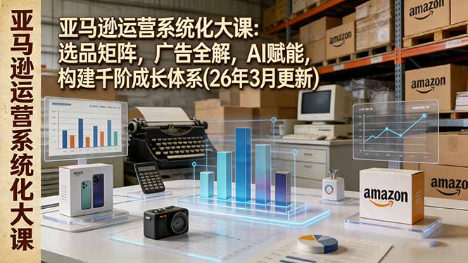 亚马逊运营系统化大课：选品矩阵，广告全解，AI赋能，构建千阶成长体系(26年3月更新-米创网