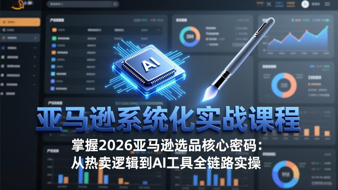 亚马逊系统化实战课-更新3月：2026最新选品方法论，从热卖原因分析到AI作图，提升选品成功率-米创网