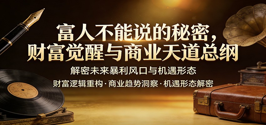 富人不能说的秘密，财富觉醒与商业天道总纲，解密未来暴利风口与机遇形态-米创网