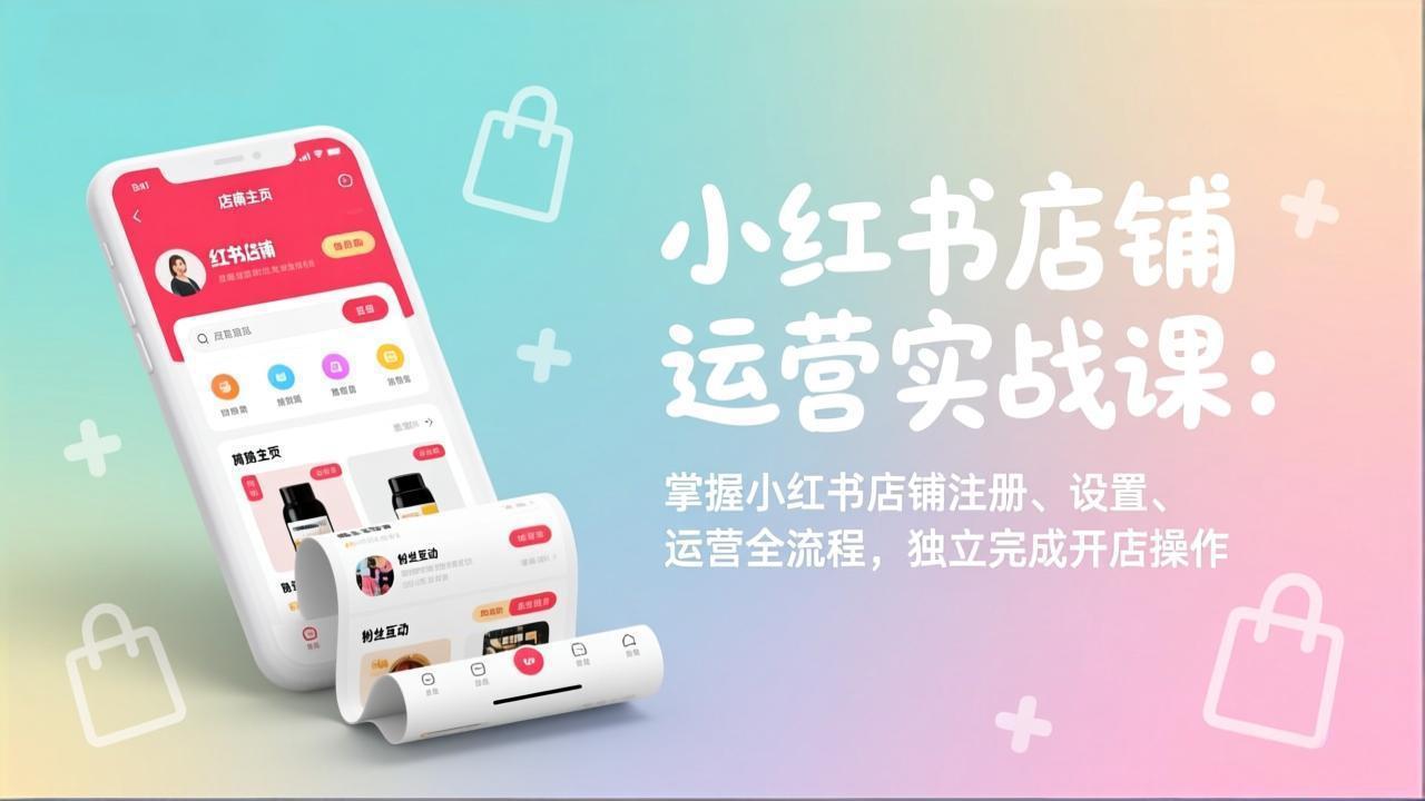 小红书店铺运营实战课：掌握小红书店铺注册、设置、运营全流程，独立完成开店操作-米创网