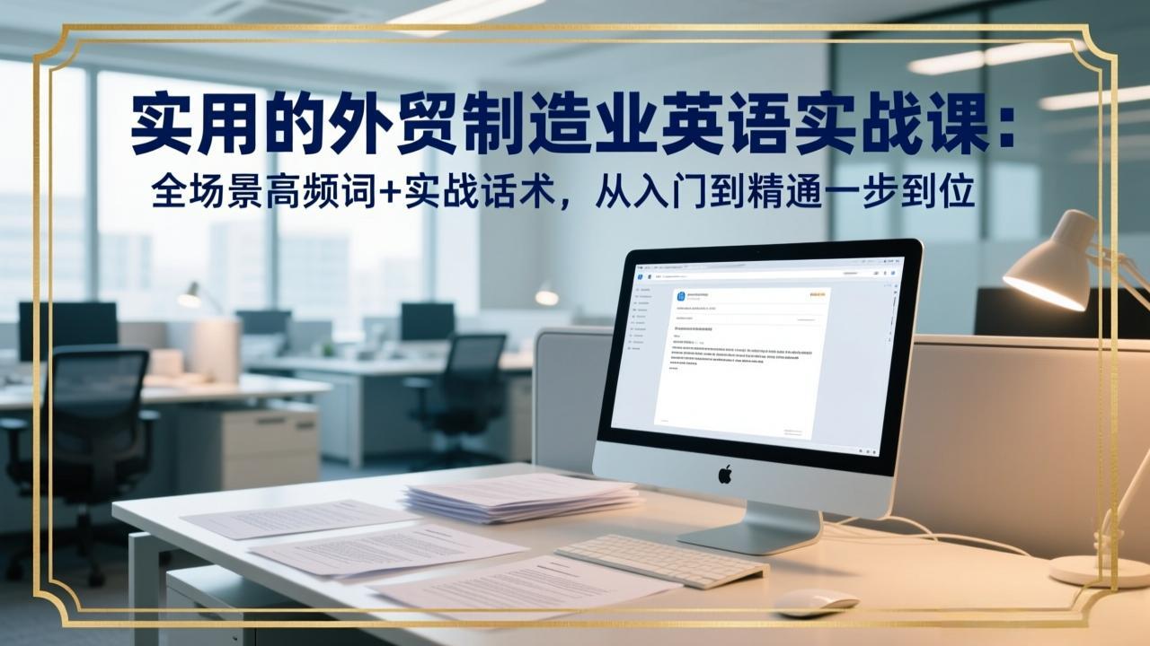 实用的外贸制造业英语实战课：全场景高频词+实战话术，从入门到精通一步到位-米创网